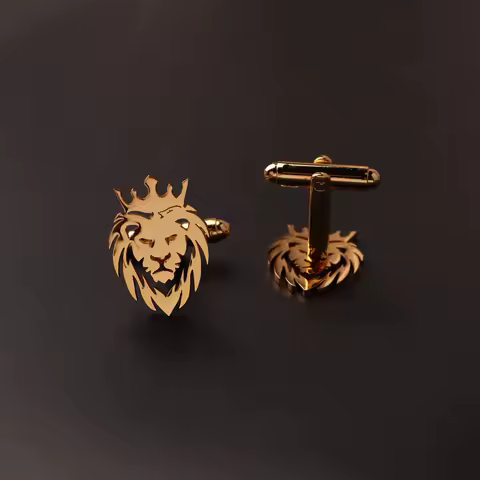 Boutons de manchette lion croix d'aigle héraldique