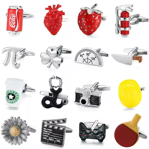 Boutons de manchette laiton motifs originaux mariage