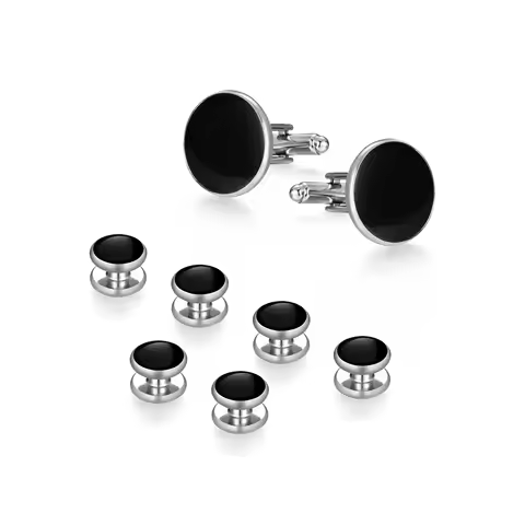 Ensemble boutons manchette plastrons smoking mariage